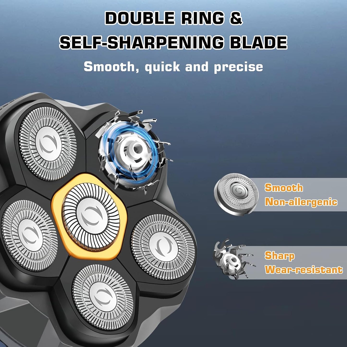 6D Rotary Electric Head & Face Shaver